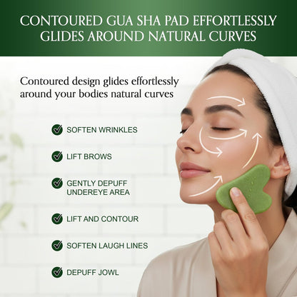 Authentic Jade Roller and Gua Sha Set for Face & Body – 4-Piece Facial Massage Kit for Sculpting, Puffiness Reduction & Lymphatic Drainage