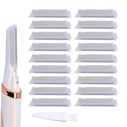 18 Pack Replacement Heads for Finishing Touch Flawless Dermaplane Glo – Sonic Facial Exfoliation Blades with Safety Micro-Guards Avelisse