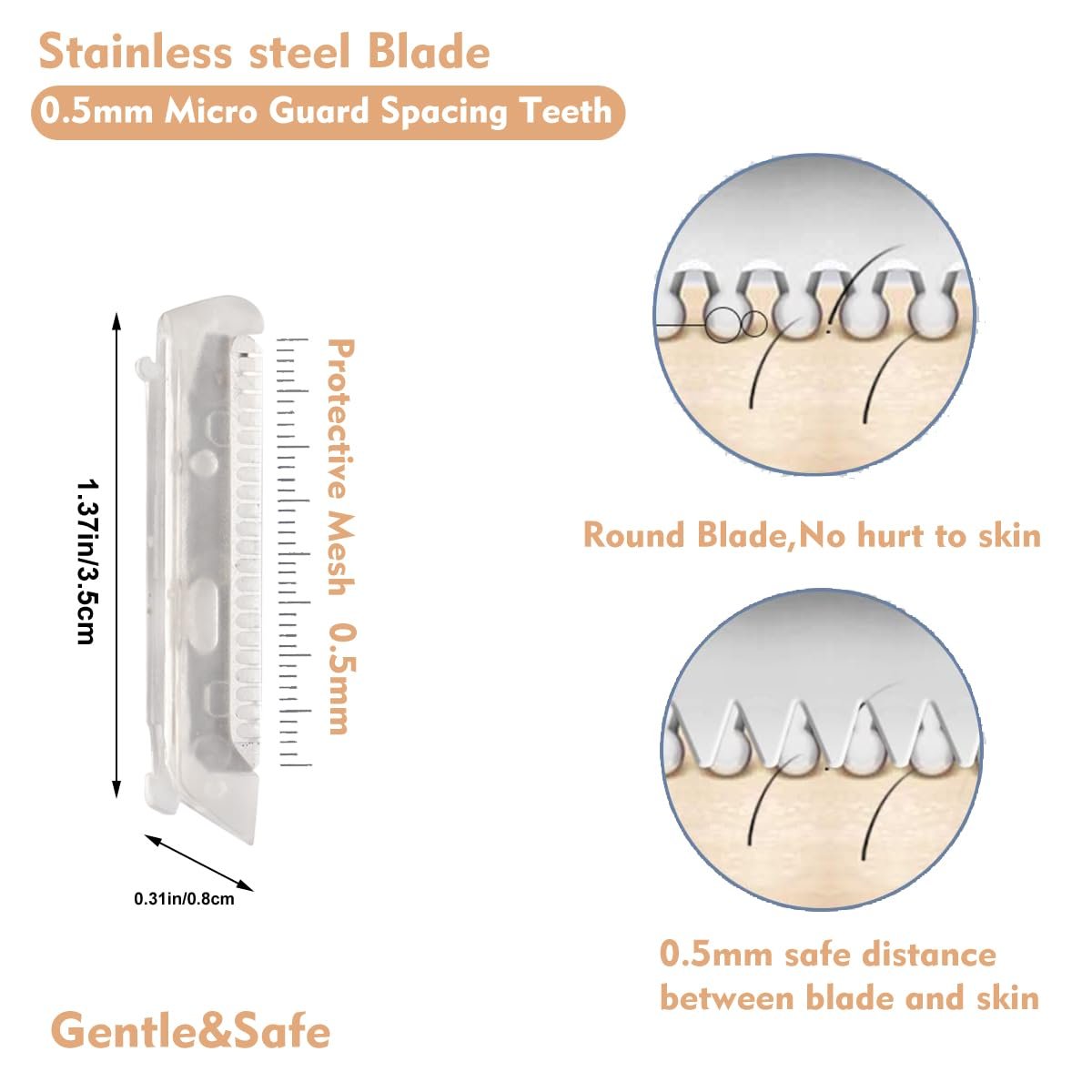 18 Pack Replacement Heads for Finishing Touch Flawless Dermaplane Glo – Sonic Facial Exfoliation Blades with Safety Micro-Guards Avelisse