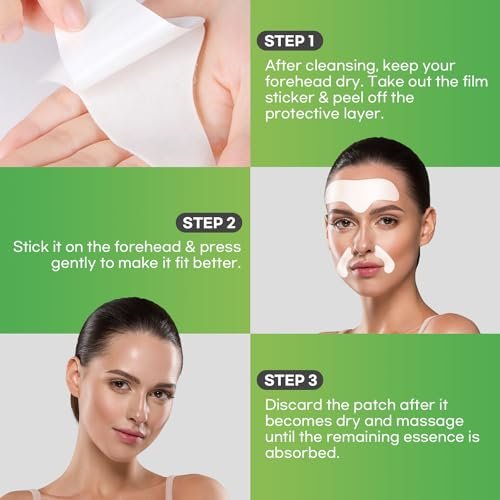 SILKDERMIS Smile Line and Forehead Wrinkle Patches – 24 Smile Line + 12 Forehead Patches with Aloe, Collagen & Vitamin E Avelisse