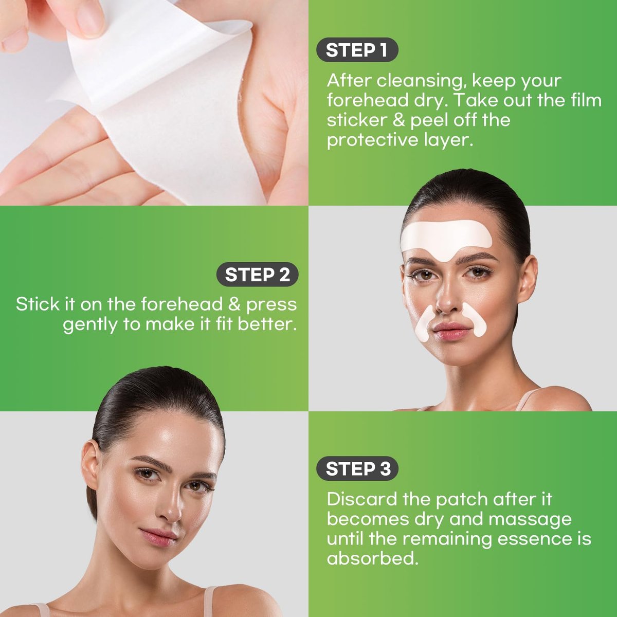 SILKDERMIS Smile Line and Forehead Wrinkle Patches – 24 Smile Line + 12 Forehead Patches with Aloe, Collagen & Vitamin E Avelisse
