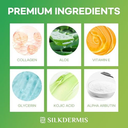 SILKDERMIS Smile Line and Forehead Wrinkle Patches – 24 Smile Line + 12 Forehead Patches with Aloe, Collagen & Vitamin E Avelisse