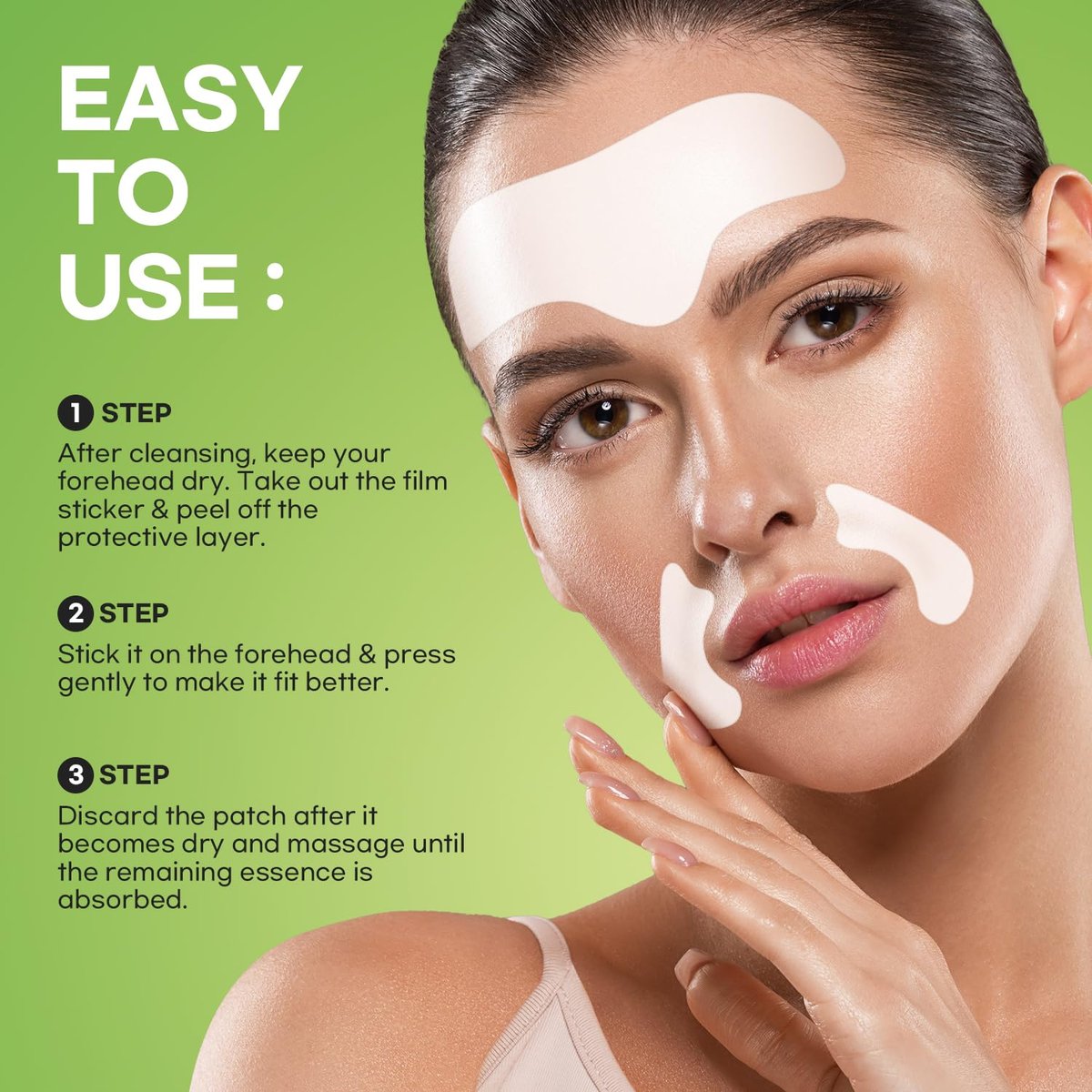 SILKDERMIS Smile Line and Forehead Wrinkle Patches – 24 Smile Line + 12 Forehead Patches with Aloe, Collagen & Vitamin E Avelisse