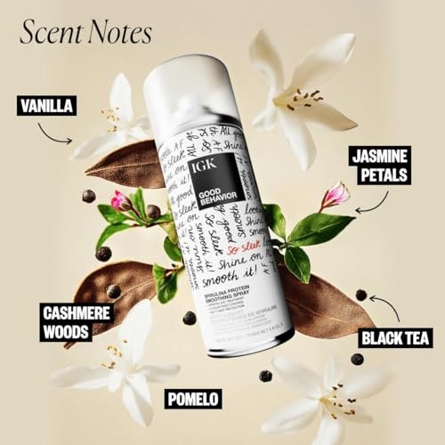 IGK GOOD BEHAVIOR Smoothing Frizz Fighters Travel Set | 4-in-1 Prep Spray + Spirulina Protein Smoothing Spray | Frizz Control & Heat Protectant | Vegan & Cruelty Free Avelisse