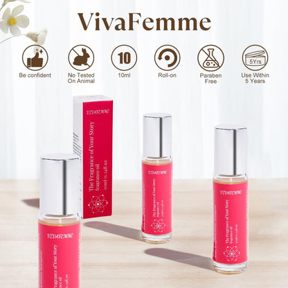 VivaFemme Pheromones Perfume for Women – Long Lasting Fruity Scent, Roll On Perfume Oil to Attract Men (Fruity)