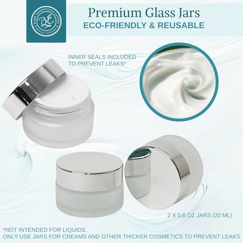 14-Piece Travel Skincare Containers Set with TSA-Approved Toiletry Bag & Glass Bottles – Leakproof Pump, Spray & Dropper Bottles for Serum, Moisturizer, Oil & Cream (Silver, 3.4 oz) Avelisse