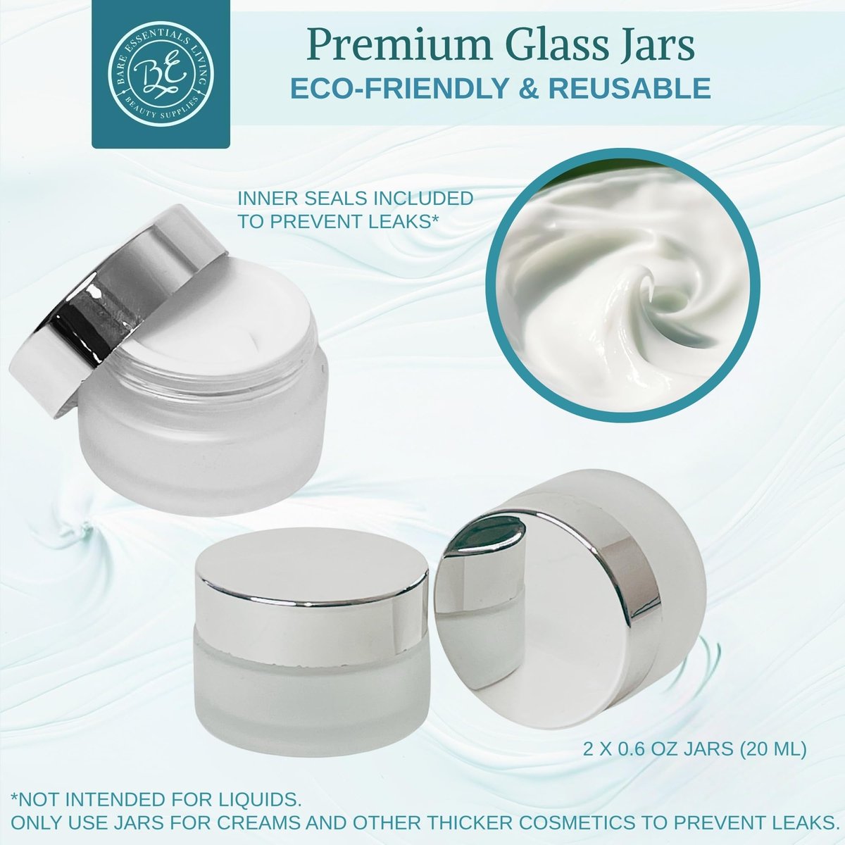 14-Piece Travel Skincare Containers Set with TSA-Approved Toiletry Bag & Glass Bottles – Leakproof Pump, Spray & Dropper Bottles for Serum, Moisturizer, Oil & Cream (Silver, 3.4 oz) Avelisse