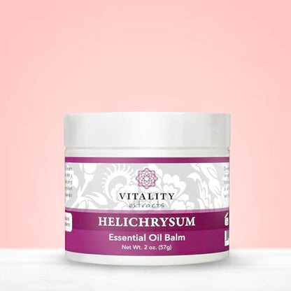 Vitality Extracts Helichrysum Balm - 2oz, Ultra-Moisturizing Skin Healing with Beeswax & Almond Oil Avelisse