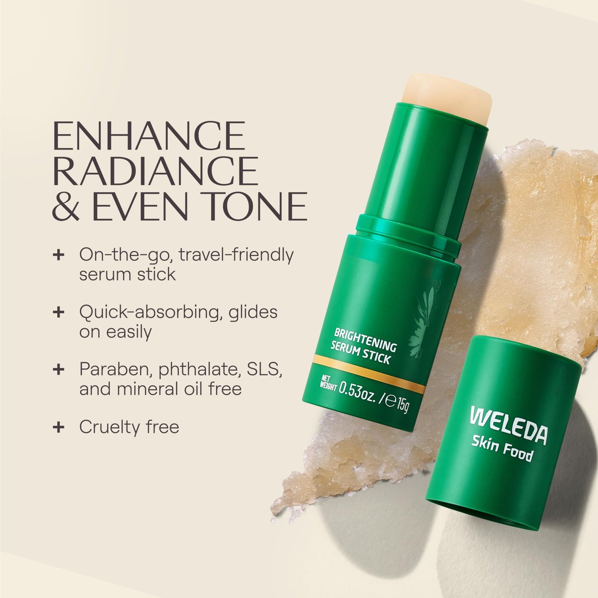 Weleda Skin Food Brightening Serum Stick with Vitamin C and Hyaluronic Acid Avelisse