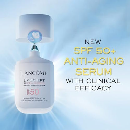 Lancôme Supra Screen Invisible Serum Sunscreen SPF 50+ - Anti-Aging Correction & Protection - All Skin Types - 48 HR Hydration, Radiant Finish Avelisse