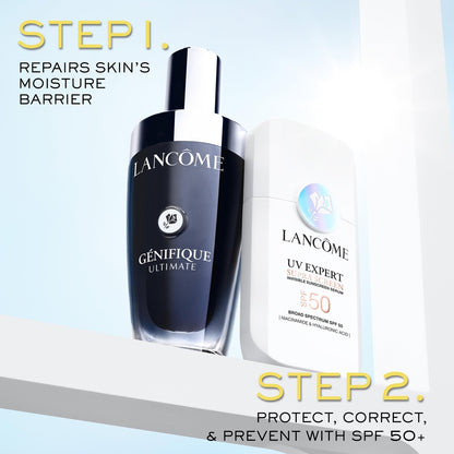 Lancôme Supra Screen Invisible Serum Sunscreen SPF 50+ - Anti-Aging Correction & Protection - All Skin Types - 48 HR Hydration, Radiant Finish Avelisse