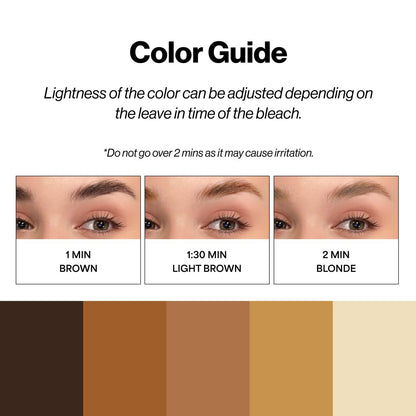 ENTROPY Eyebrow Bleach Kit – At-Home Eyebrow Lightener, Ammonia-Free Formula, Up to 6 Uses, Fast Brow Lightening for Light Blonde Results Avelisse