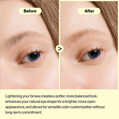 ENTROPY Eyebrow Bleach Kit – At-Home Eyebrow Lightener, Ammonia-Free Formula, Up to 6 Uses, Fast Brow Lightening for Light Blonde Results Avelisse