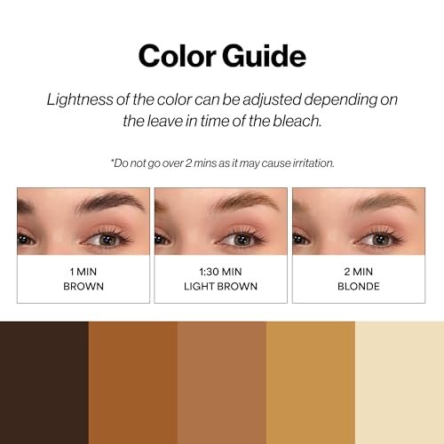 ENTROPY Eyebrow Bleach Kit – At-Home Eyebrow Lightener, Ammonia-Free Formula, Up to 6 Uses, Fast Brow Lightening for Light Blonde Results Avelisse