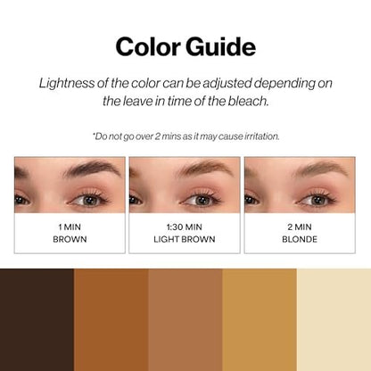 ENTROPY Eyebrow Bleach Kit – At-Home Eyebrow Lightener, Ammonia-Free Formula, Up to 6 Uses, Fast Brow Lightening for Light Blonde Results Avelisse