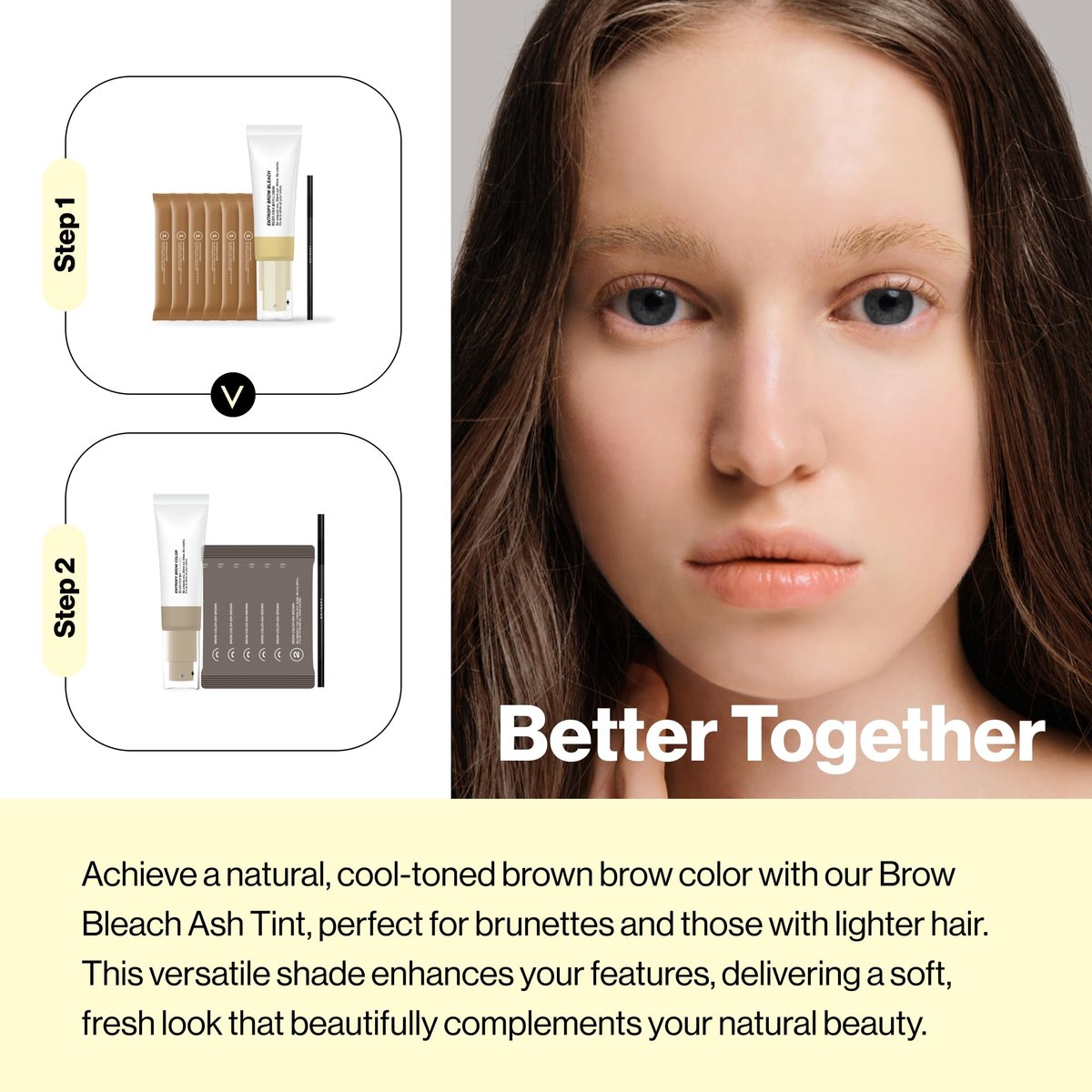 ENTROPY Eyebrow Bleach Kit – At-Home Eyebrow Lightener, Ammonia-Free Formula, Up to 6 Uses, Fast Brow Lightening for Light Blonde Results Avelisse