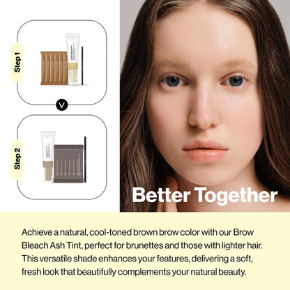 ENTROPY Eyebrow Bleach Kit – At-Home Eyebrow Lightener, Ammonia-Free Formula, Up to 6 Uses, Fast Brow Lightening for Light Blonde Results Avelisse