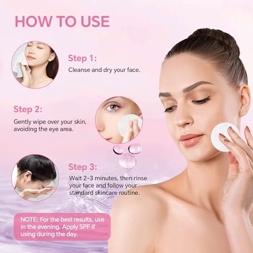 SAISZE Glycolic Acid Pads for Face – Exfoliating Toner Pads with 2% Salicylic Acid, 50 Count, Improves Pores, Smooths Skin - görsel 8