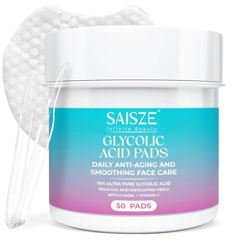 SAISZE Glycolic Acid Pads for Face – Exfoliating Toner Pads with 2% Salicylic Acid, 50 Count, Improves Pores, Smooths Skin - görsel 2