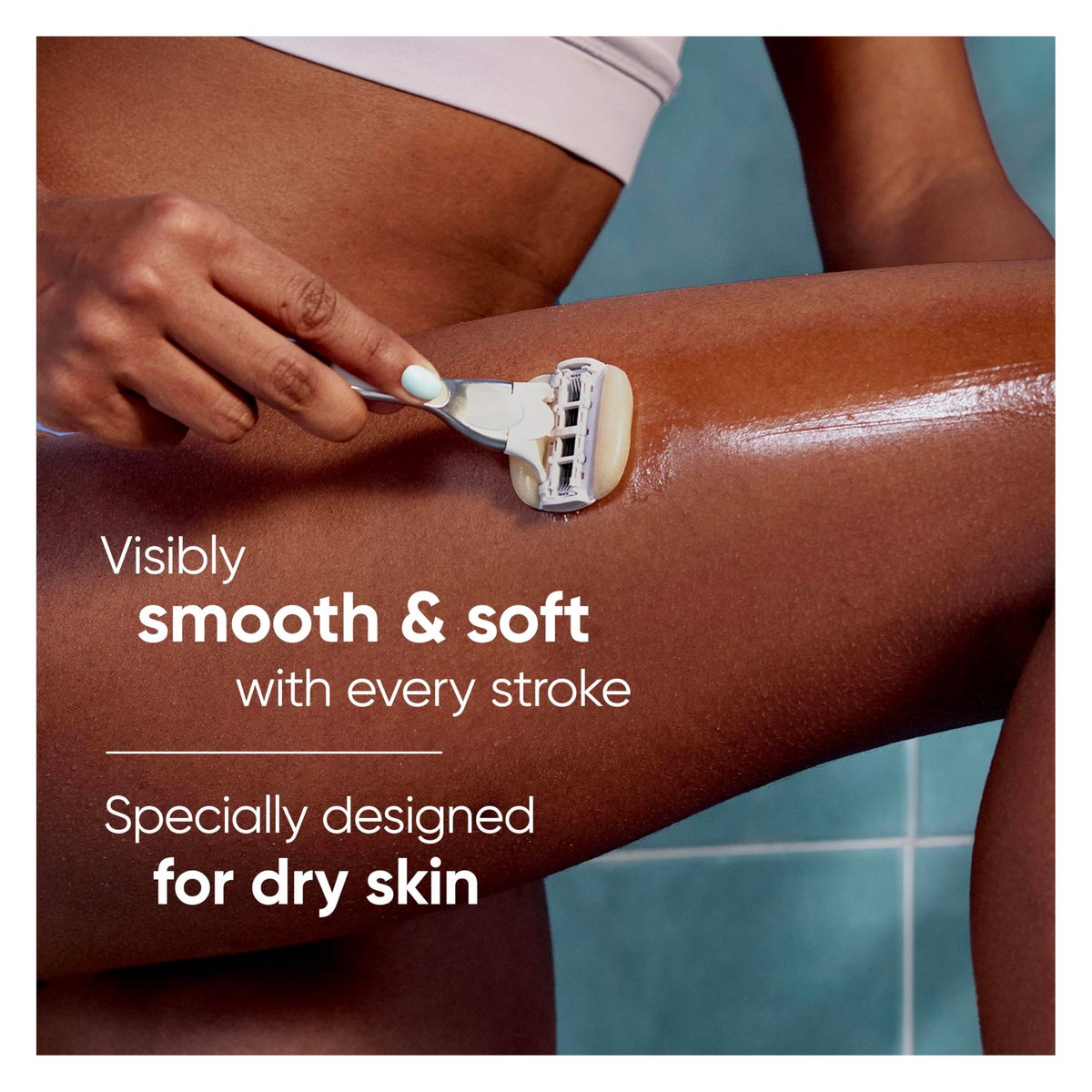 Gillette Venus Moistureglide Women's Razor with Reusable Handle, 2 Blade Refills & Shower Holder - görsel 6