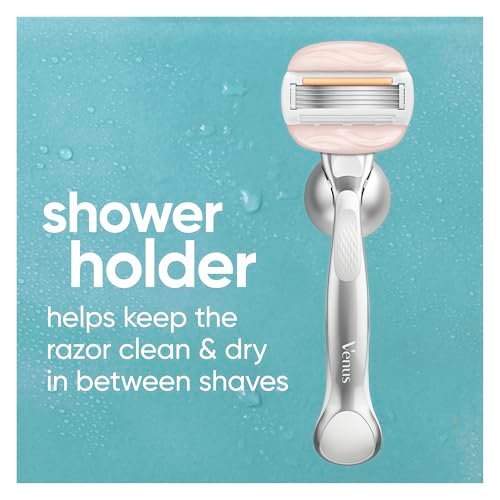 Gillette Venus Moistureglide Women's Razor with Reusable Handle, 2 Blade Refills & Shower Holder - görsel 13