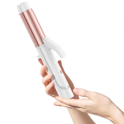 Mooqlizz Dual Voltage Curling Iron - Mini Travel Size 1.2 Inch Ceramic Tourmaline Hair Straightener with Adjustable Temperature, European Plug Included Avelisse