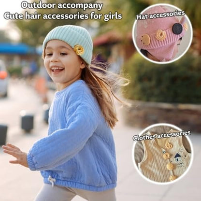 BXBibxiy 7-Piece Cookie Hair Clips Set - Cute Y2K Hair Accessories for Girls & Women - Small Gifts for Girls - Crazy Hair Day - Resin Plastic