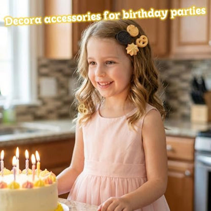 BXBibxiy 7-Piece Cookie Hair Clips Set - Cute Y2K Hair Accessories for Girls & Women - Small Gifts for Girls - Crazy Hair Day - Resin Plastic