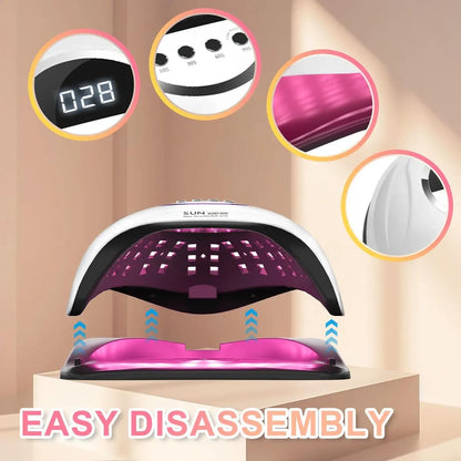 BEENLE 320W UV LED Nail Lamp – Professional Nail Dryer with 72 Beads, 4 Timers, Auto Sensor & LCD Display Avelisse