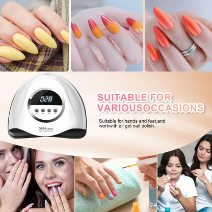 BEENLE 320W UV LED Nail Lamp – Professional Nail Dryer with 72 Beads, 4 Timers, Auto Sensor & LCD Display Avelisse