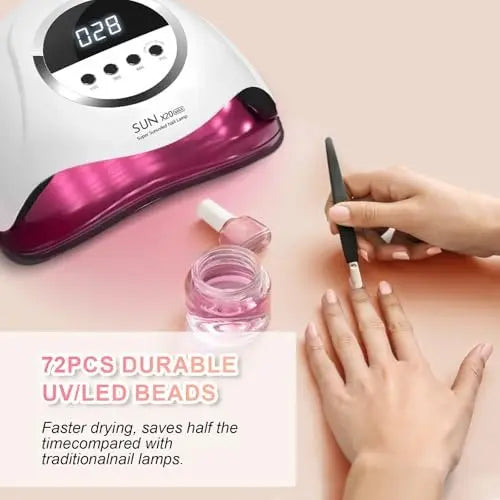 BEENLE 320W UV LED Nail Lamp – Professional Nail Dryer with 72 Beads, 4 Timers, Auto Sensor & LCD Display Avelisse
