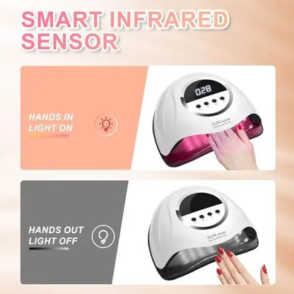 BEENLE 320W UV LED Nail Lamp – Professional Nail Dryer with 72 Beads, 4 Timers, Auto Sensor & LCD Display Avelisse