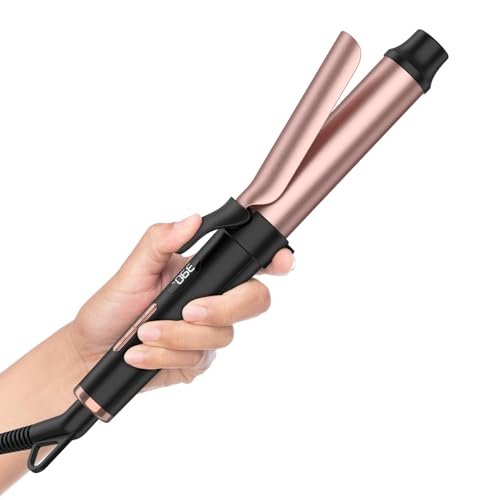WEEYUM Travel Curling Iron 1 Inch - 5 Adjustable Temperature Settings, Mini Curling Iron with LED Display, Ceramic Tourmaline with Keratin & Argan Oil, Dual Voltage for Worldwide Use Avelisse