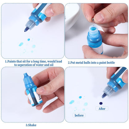 ZEYIYER 100 PCS 4mm Stainless Steel Paint Mixing Balls – Metal Ball Bearings for Model Paint & Nail Polish Agitator