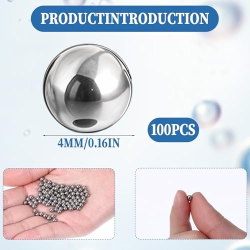 ZEYIYER 100 PCS 4mm Stainless Steel Paint Mixing Balls – Metal Ball Bearings for Model Paint & Nail Polish Agitator - görsel 4