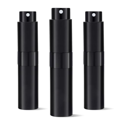 Putmhim 3Pcs 8ml Cologne Travel Bottle, Refillable Perfume Atomizer, Mini Perfume Dispenser (Black) - görsel 2