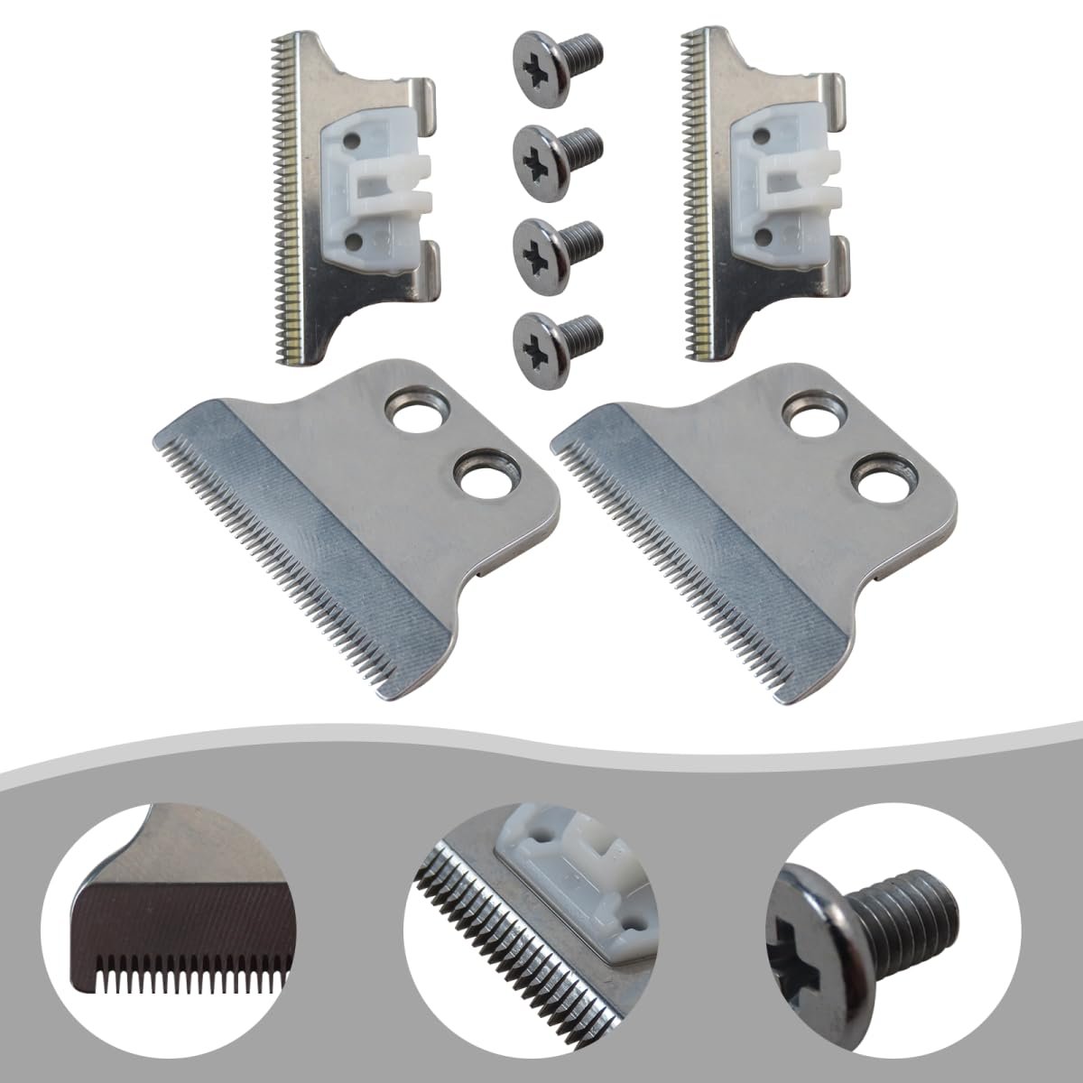 WELURE 2x Trimmer Blades Replacement Compatible for Wahl 5 Star Series T-Wide Detailer (8081) & Cordless Detailer LI (8171) - T Blade Replacement - görsel 9