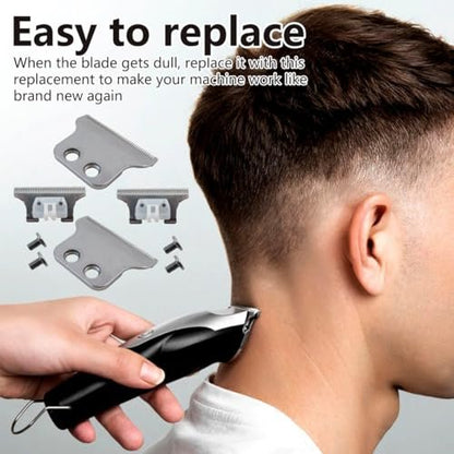 WELURE 2x Trimmer Blades Replacement Compatible for Wahl 5 Star Series T-Wide Detailer (8081) & Cordless Detailer LI (8171) - T Blade Replacement