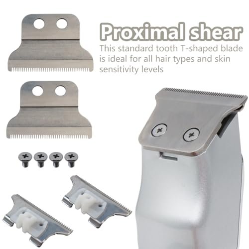 WELURE 2x Trimmer Blades Replacement Compatible for Wahl 5 Star Series T-Wide Detailer (8081) & Cordless Detailer LI (8171) - T Blade Replacement - görsel 4