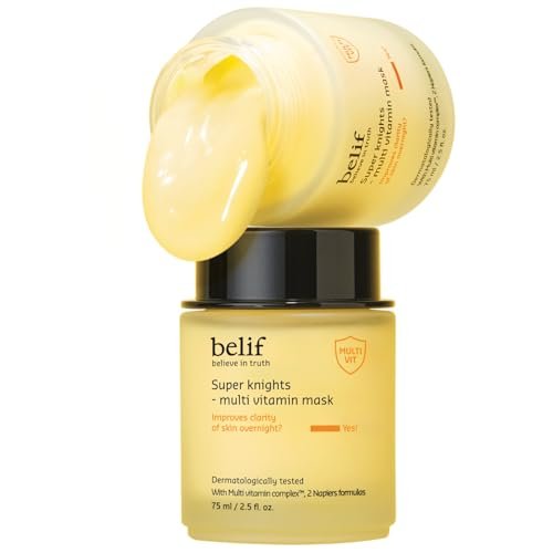 belif Vitamin C Overnight Butter Mask – Hydrating & Rejuvenating Sleeping Mask with Multi Vitamin Complex, Korean Skincare, 2.5 fl.oz Avelisse