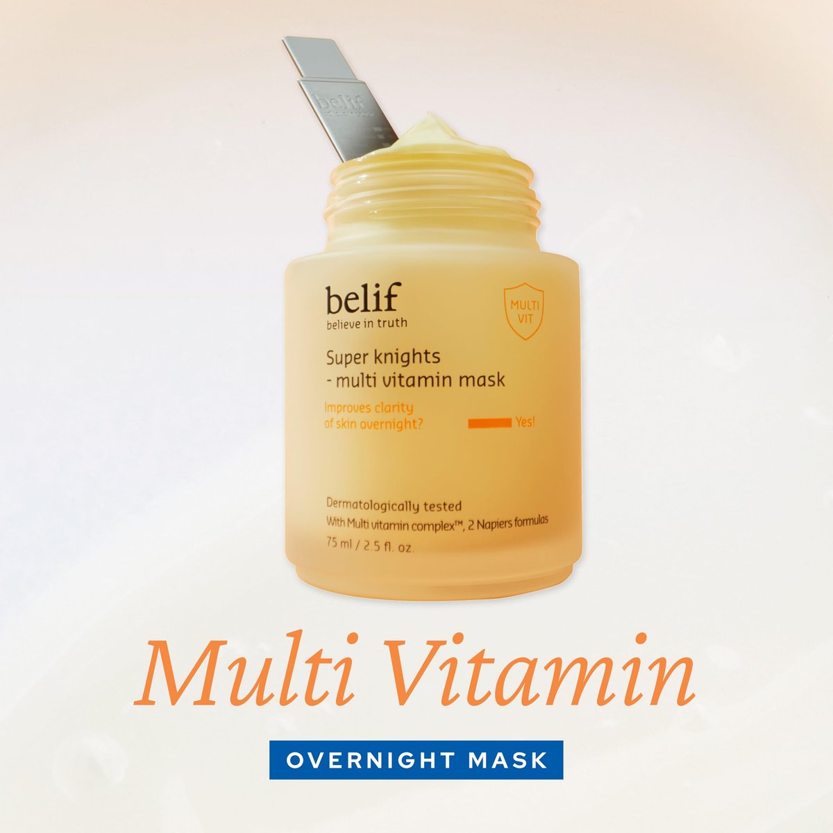 belif Vitamin C Overnight Butter Mask – Hydrating & Rejuvenating Sleeping Mask with Multi Vitamin Complex, Korean Skincare, 2.5 fl.oz Avelisse
