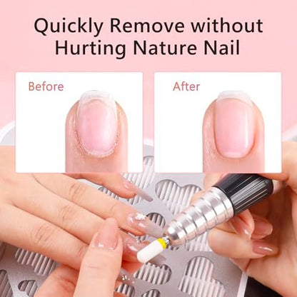 BQAN Ceramic Nail Drill Bits Set 6Pcs - Professional 3/32" Efile Bits for Cuticle Removal, Acrylic & Gel Nails - Manicure Tools for Nail Techs Salon & Home Use