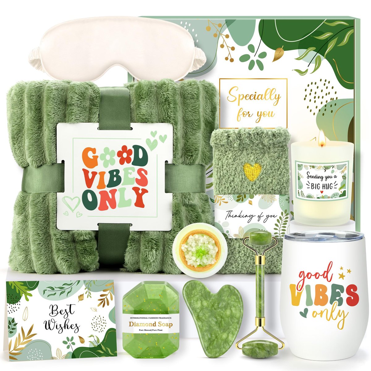 Self Care Gifts for Women – Get Well Soon Gift Basket Spa Kit for Relaxation Avelisse
