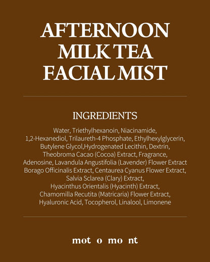 Motomont Milk Tea Dewy Skin Mist | Ultra Hydrating Facial Mist & 2X Moisturizing Makeup Setting Spray | Korean Skincare 3.38 fl oz Avelisse