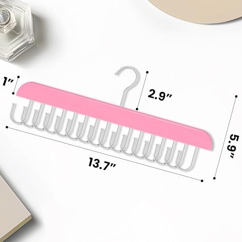 Pink Hair Extension Holder & Hanger for Clip Ins - Weft Organizer Stand for Washing & Styling - Storage Rack Display Stand Accessories for Extensions (16 Inch) - görsel 6
