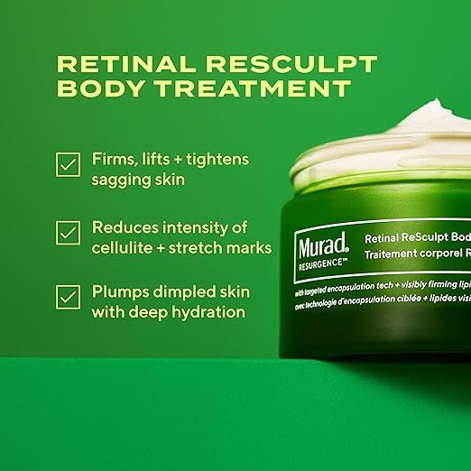 Murad Retinal ReSculpt Body Treatment – Encapsulated Retinal, Shea & Avocado Extract Body Cream to Firm, Lift, and Smooth Crepey Sagging Skin, Targeting Cellulite and Stretch Marks Nightly – 5.0 Fl Oz Avelisse