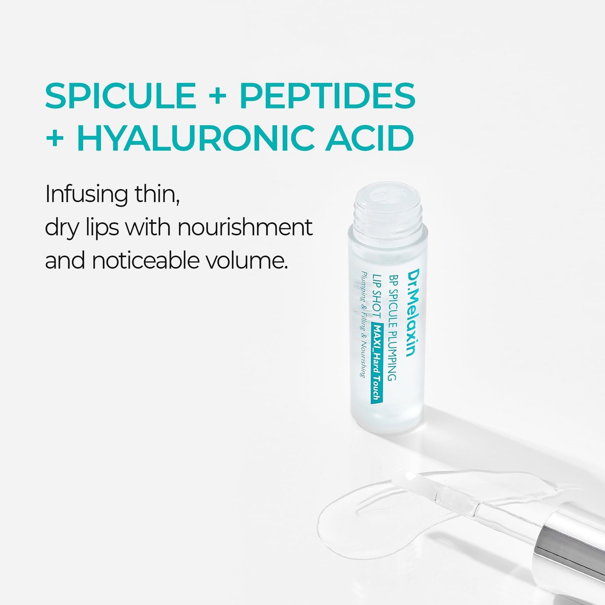 Dr.Melaxin BP Spicule Plumping Lip Shot Maxi – Microneedle Lip Plumper for Fuller Lips & Smooth Texture, Hyaluronic Acid & Peptides Avelisse