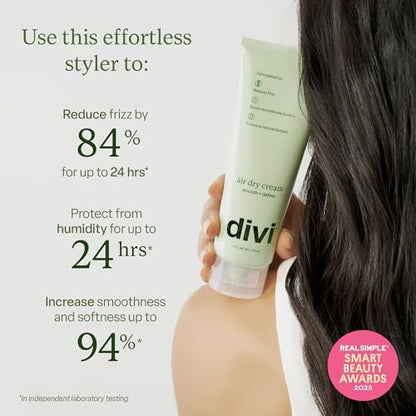 Divi Air Dry Styling Cream for Curly, Wavy & Frizzy Hair - 4 Oz Avelisse