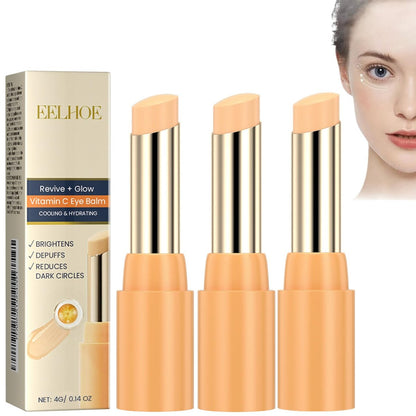 LOYOTICE Revive Glow Vitamin C Eye Balm – 3-Pack Hydrating Eye Cream Stick for Brightening, Dark Circles & Puffiness Avelisse