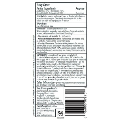 Neutrogena Clear Body SPF 50 Sunscreen Spray – Broad Spectrum UVA/UVB Protection, Water-Resistant, Non-Comedogenic, Lightweight Body Sunscreen with Vitamin E & Niacinamide, 5 oz Avelisse